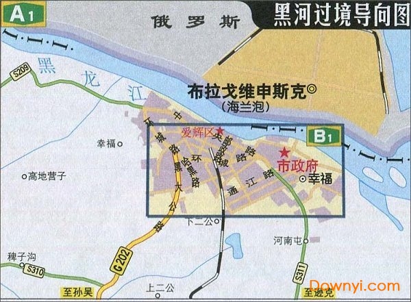 黑河过境图