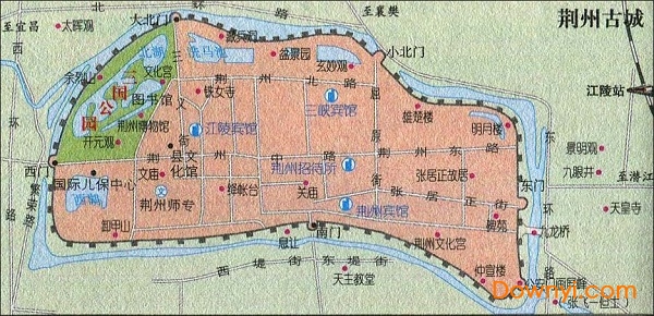 荆州古城地图高清中文版