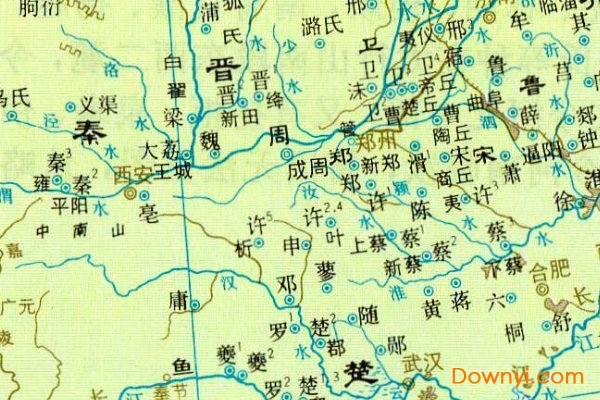 春秋时期地图全图