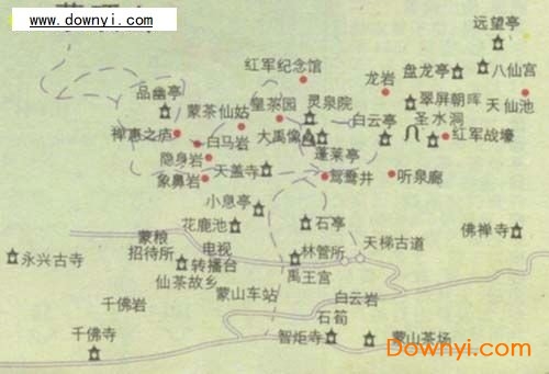 雅安蒙顶山地图