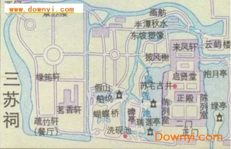 眉山三苏祠地图