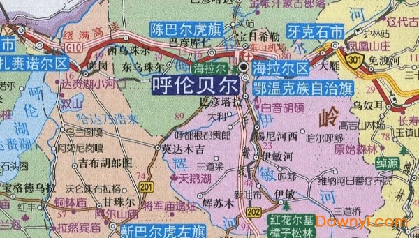 呼伦贝尔地图高清全图 呼伦贝尔地图高清版