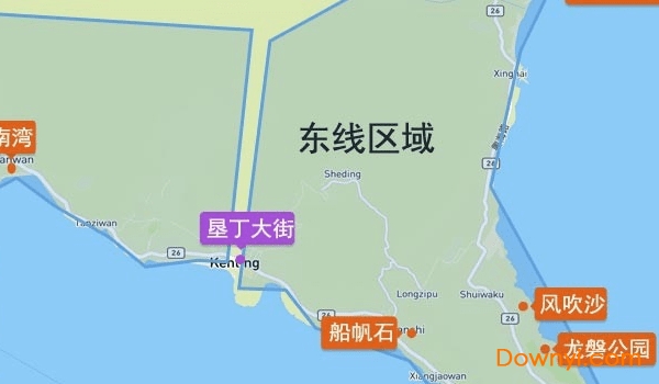 台湾垦丁地图高清版 垦丁地图全图