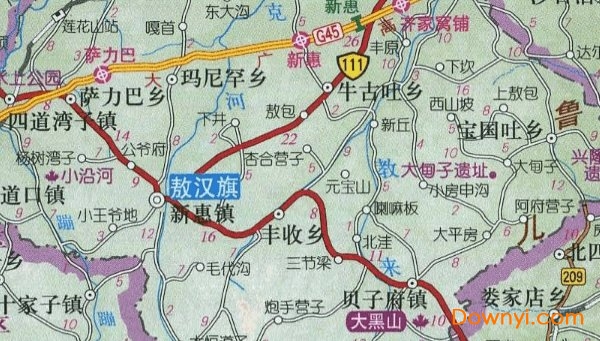 敖汉旗地图高清版