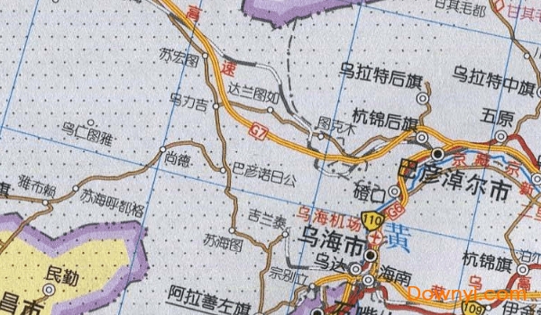 内蒙古公路交通地图