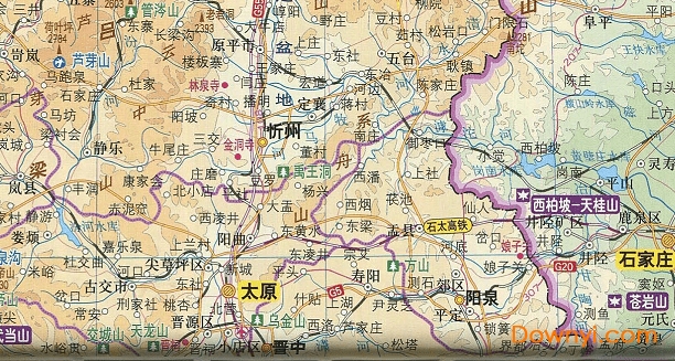 山西地形图高清版