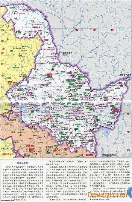 黑龙江旅游景点地图