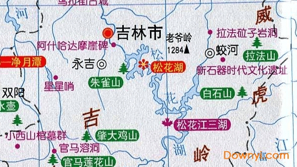 吉林城区旅游地图