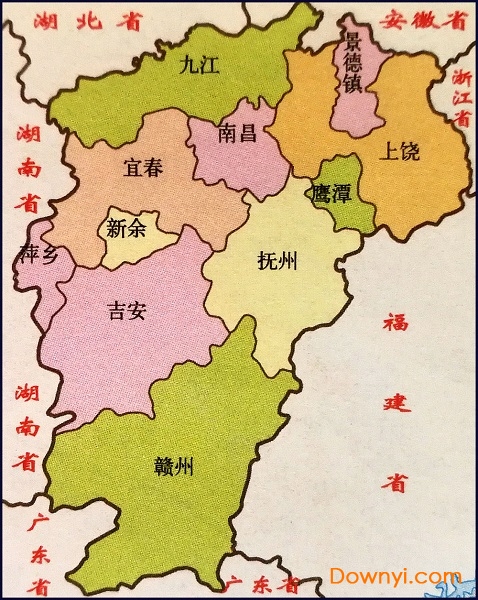 江西地图简图电子版