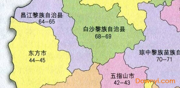 海南省行政区划图