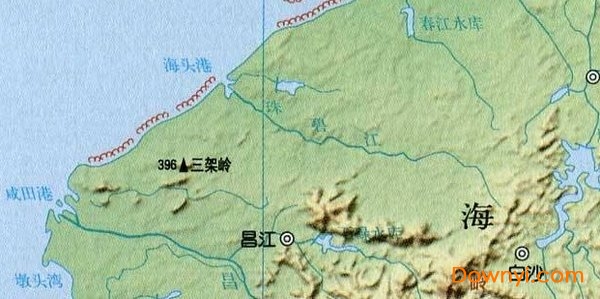 海南岛地形图大图 免费版 0