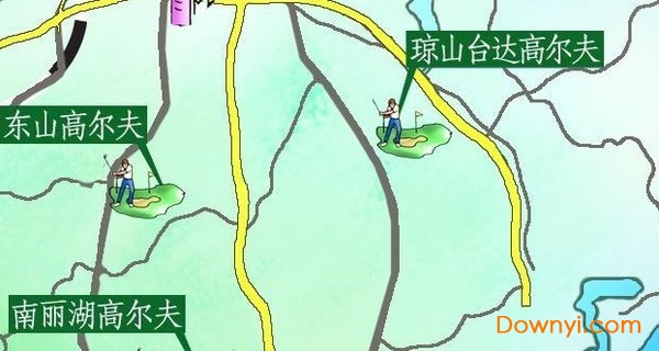 海南省高尔夫球场分布地图 免费版 1