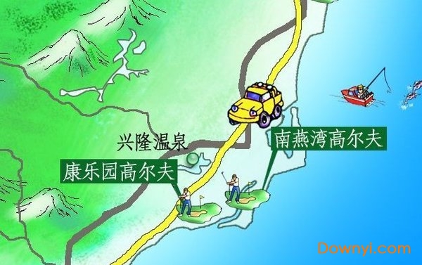 海南省高尔夫球场分布地图 海南省高尔夫分布图