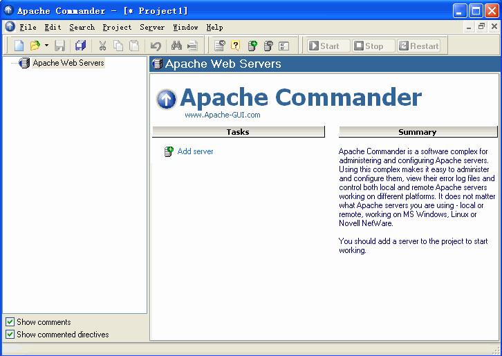 apache commander(apache图形化管理工具) v1.02 绿色版0