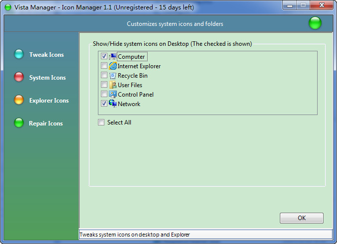 yamicsoft vista manager优化软件 v1.10绿色版0