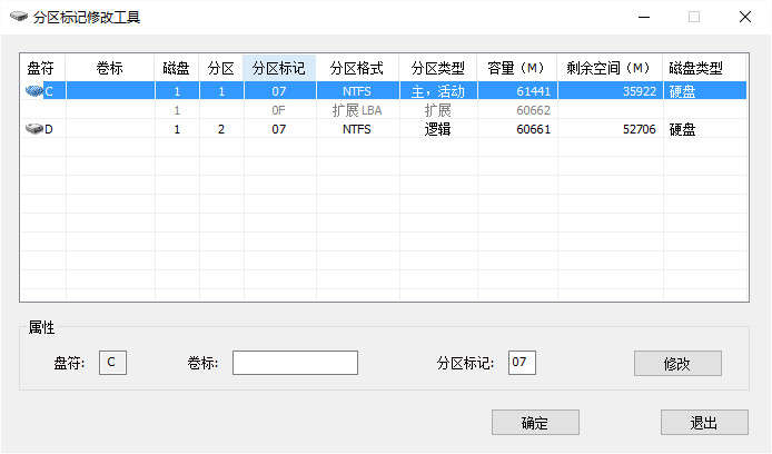 分区标记修改工具partid