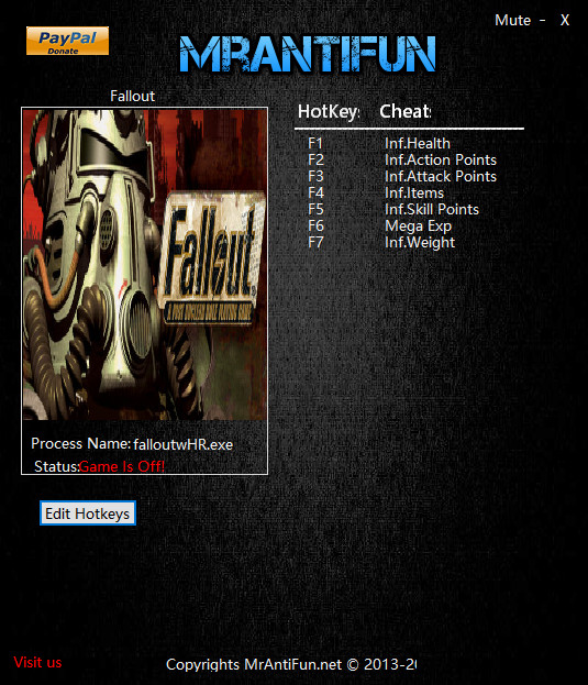 辐射1通用修改器 v4.1.8 绿色版0
