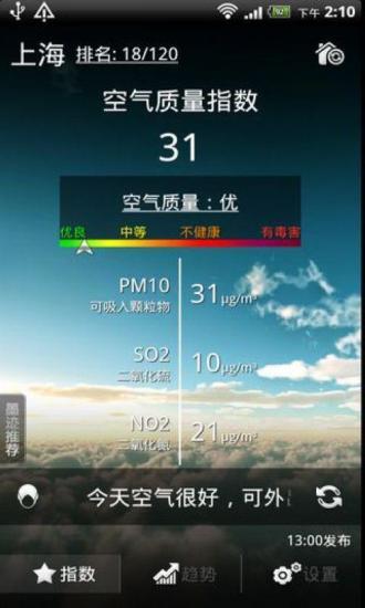 墨迹空气指数app v1.10.00 安卓版1
