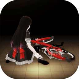 单车少女夜色街灯手机版