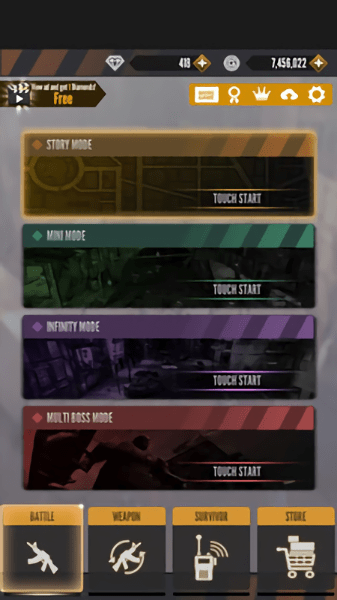 僵尸猎人王内购修改版 v1.0.0 安卓版1