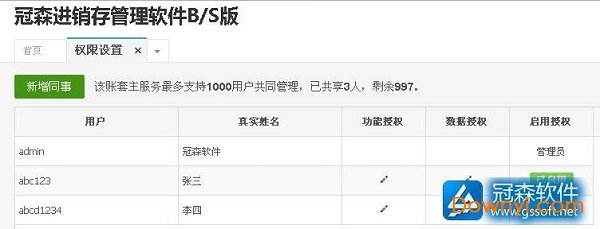 冠森进销存管理软件