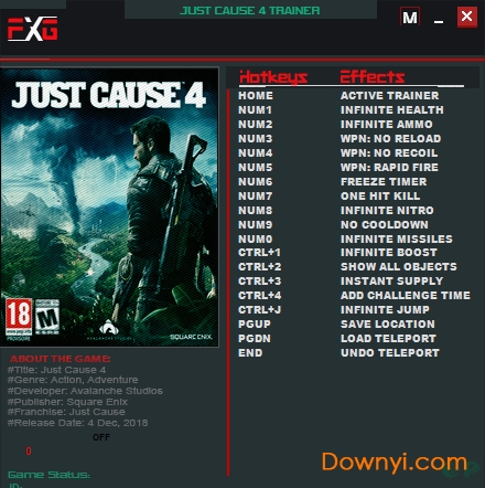 正当防卫4最强修改器 v1.0 绿色版0