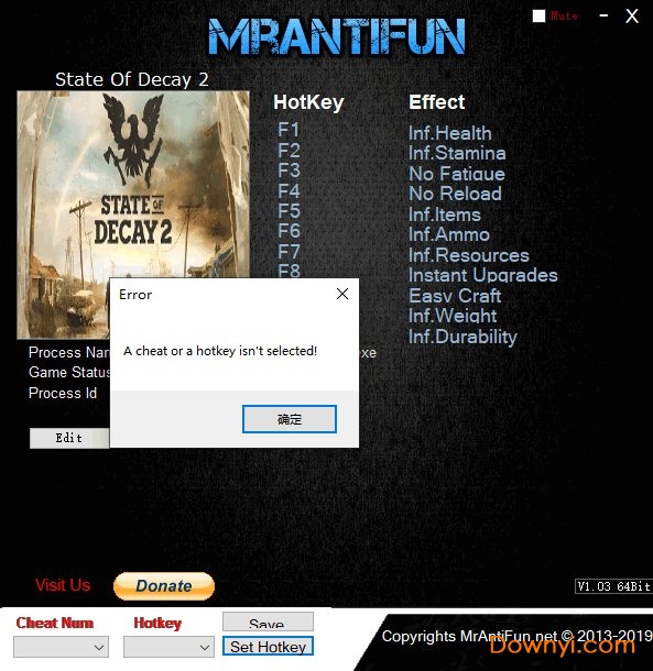 腐烂国度2ce修改器 v1.3368.2.2 绿色版0