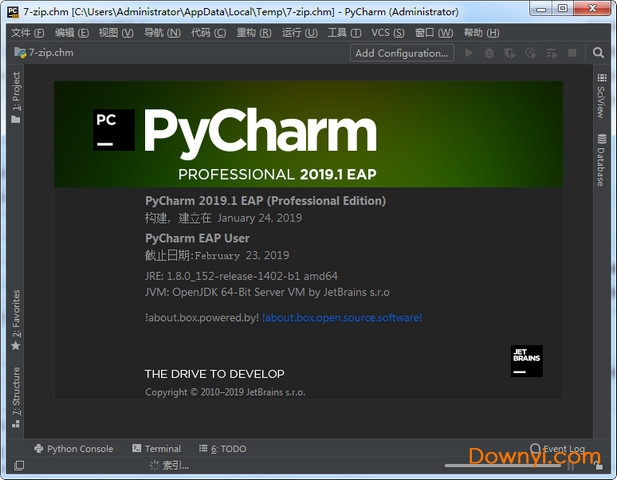 pycharm2019汉化修改版 v2019.1 最新版0