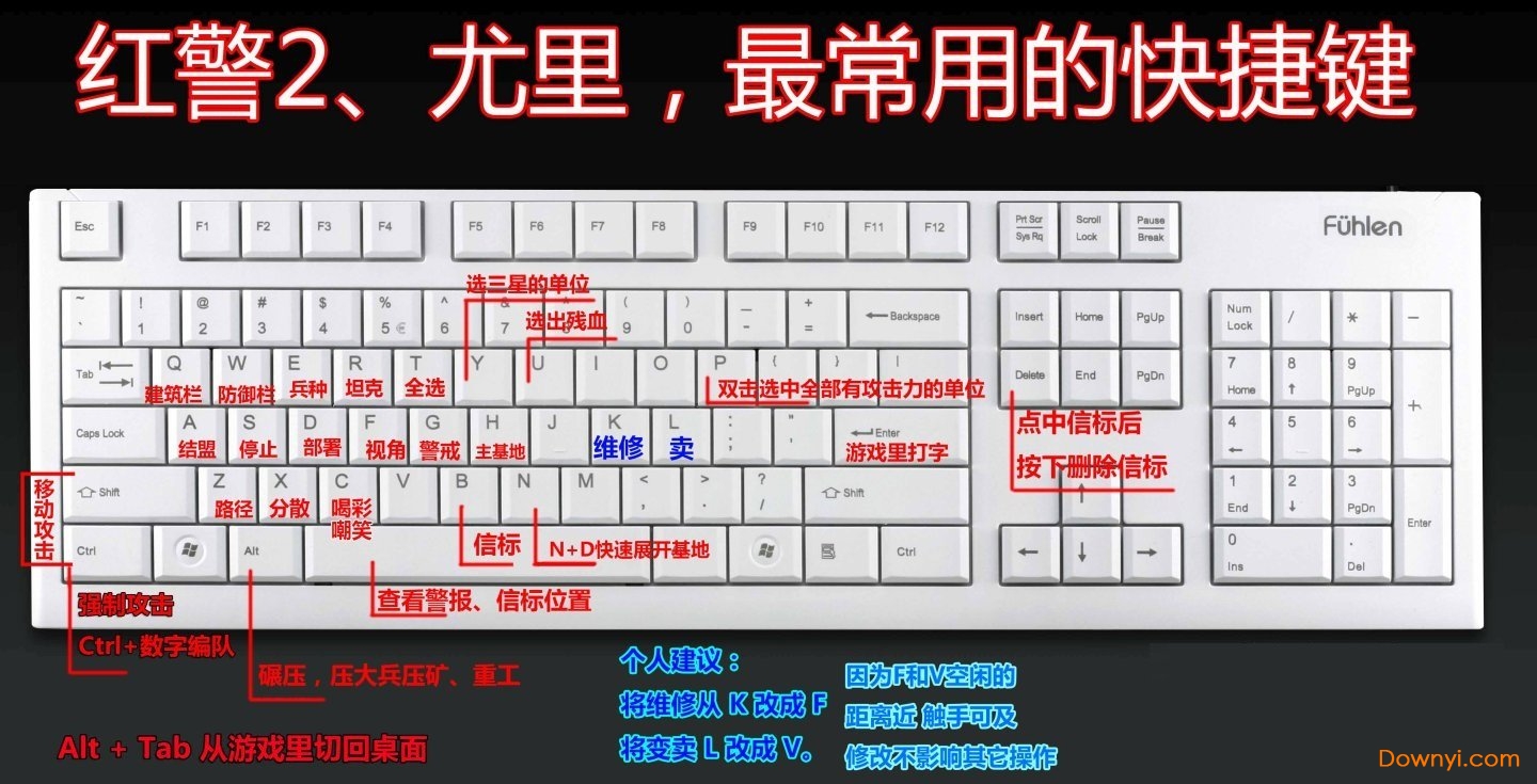 红色警戒2尤里复仇快捷键