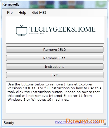 ie10强制卸载工具(RemoveIE) v3.6 免费绿色版0