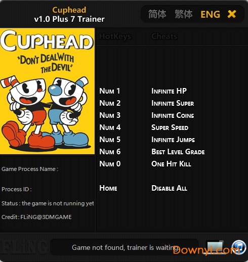 茶杯头修改器风灵月影版 v1.0 绿色版0