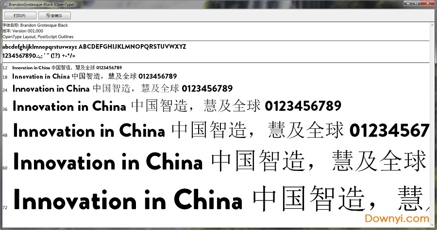 brandon grotesque black字体