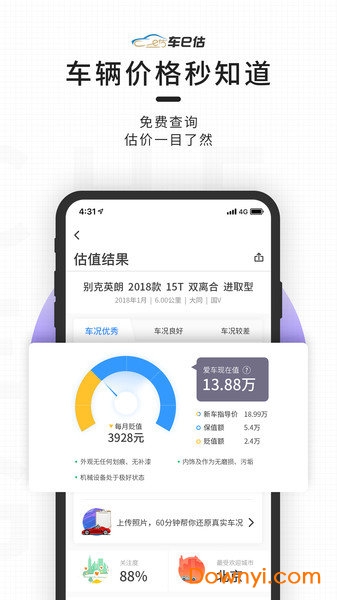 车e估二手车估价手机版