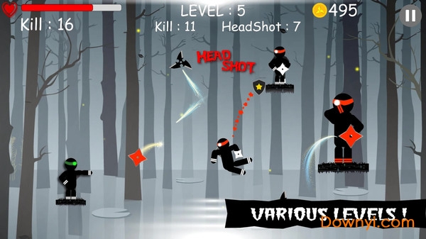 火柴人忍者飞镖手游 v1.001 安卓版0