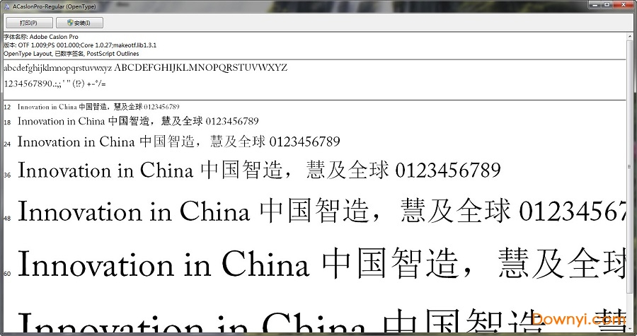 adobe caslon pro regular字体