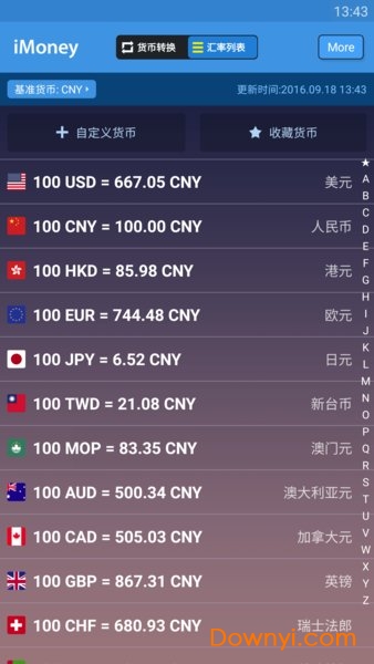 全球汇率转换imoney v0.2.3 安卓最新版0
