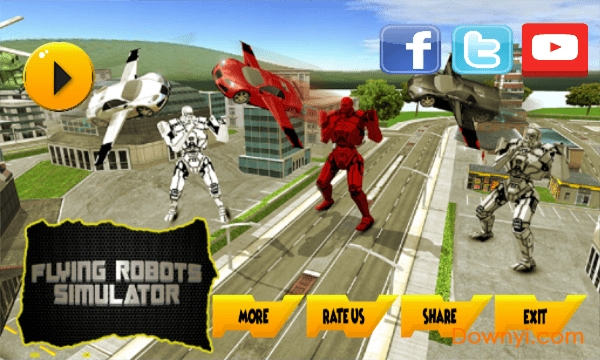 飞行机器人卡车模拟手游(flying robot car simulator) v3.07.2005 安卓版1