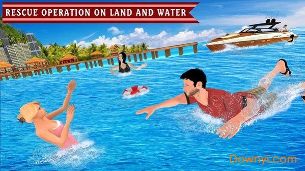 海滩救援队模拟