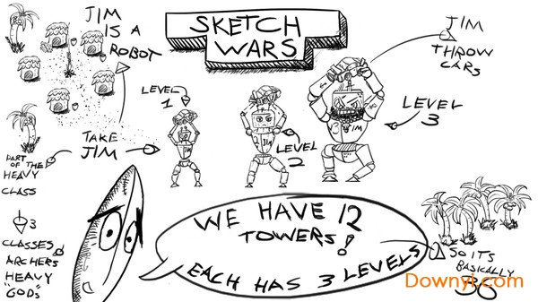 素描战争防塔游戏 v1.0.6 安卓最新版1