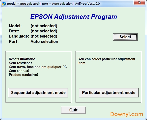 爱普生l1300废墨清零软件 无限绿色版0