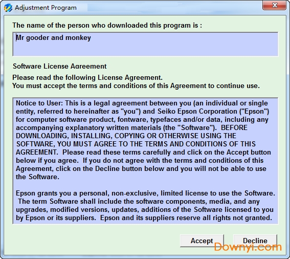 爱普生l1800清零清理软件修改版