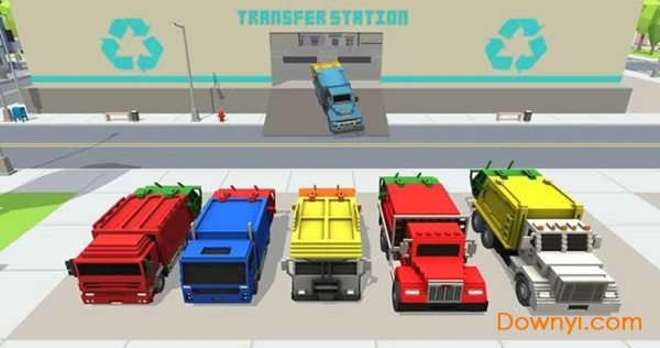 像素城市垃圾车模拟游戏