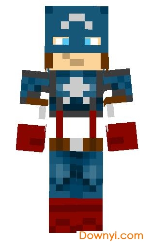 我的世界美国队长皮肤展开图 0