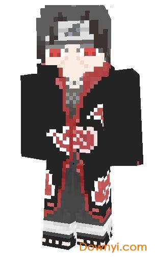 我的世界宇智波鼬皮肤展开图 0