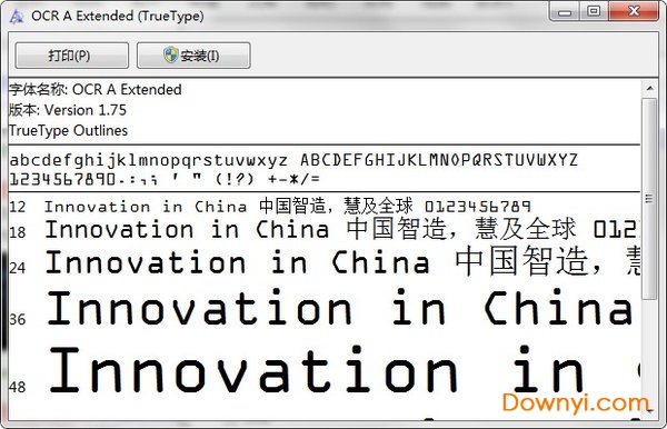 ocr a extended字体官方