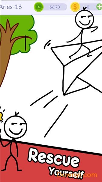 一笔拯救火柴人游戏