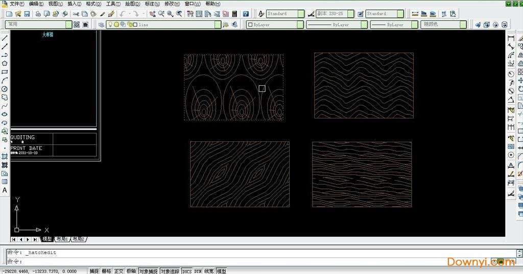 cad木纹填充图案