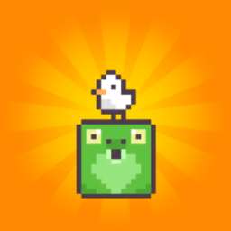 绿脸方块弹跳手机游戏