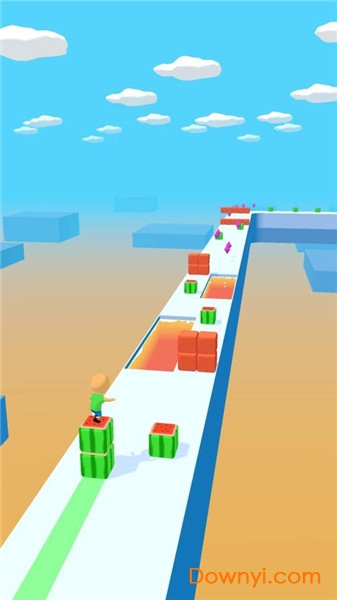 方块冲浪最新版 方块冲浪无限水晶版(cube surfer)