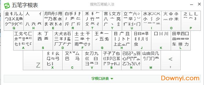 搜狗五笔输入法截图